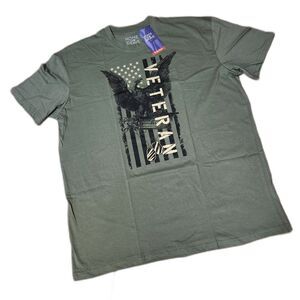 Veteran Graphic T-Shirt – Men’s XXL, Green, Short Sleeve, NWT